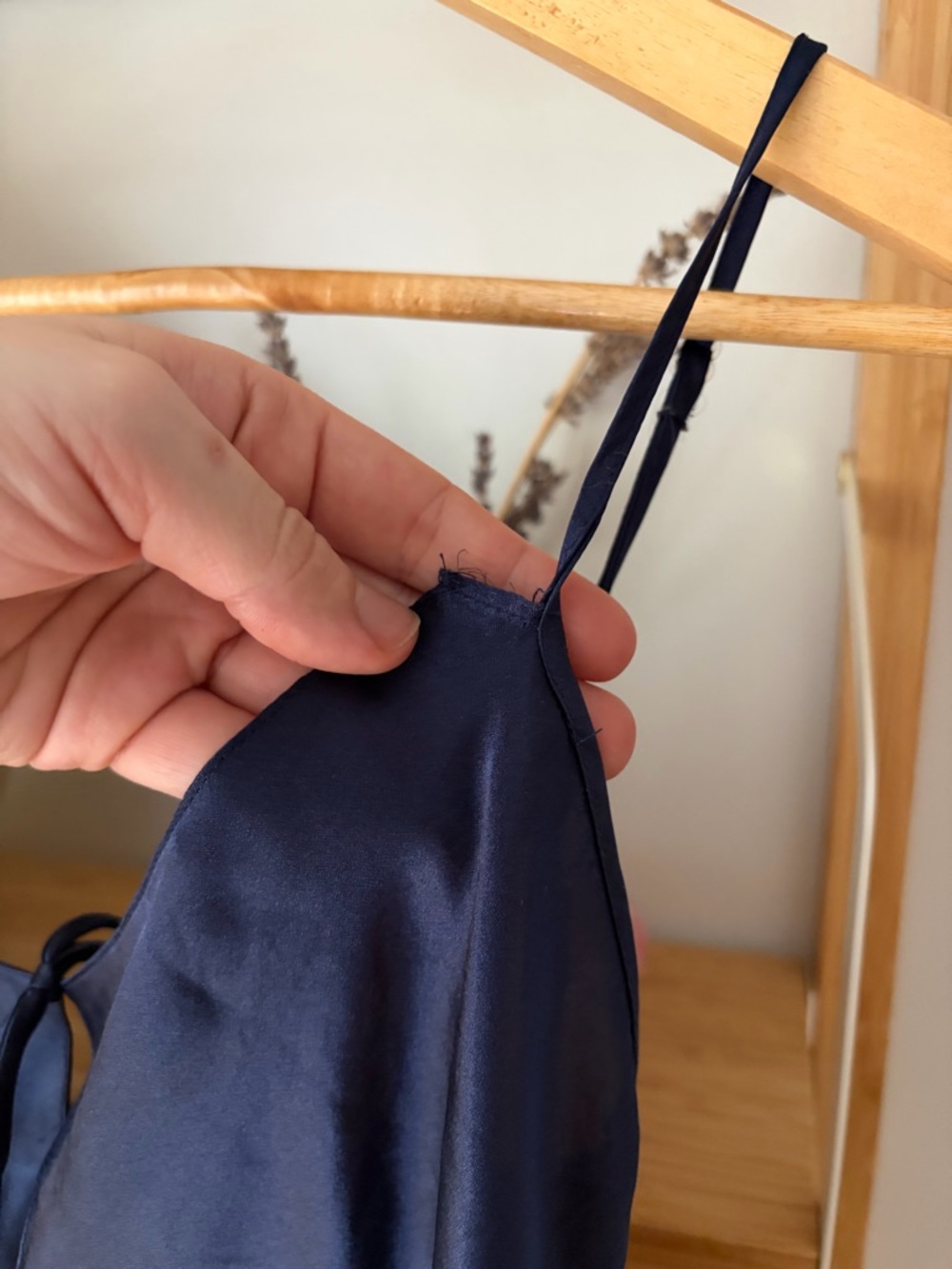 La SENZA Navy Satin Slip Camisole Dress - Picture 4 of 5